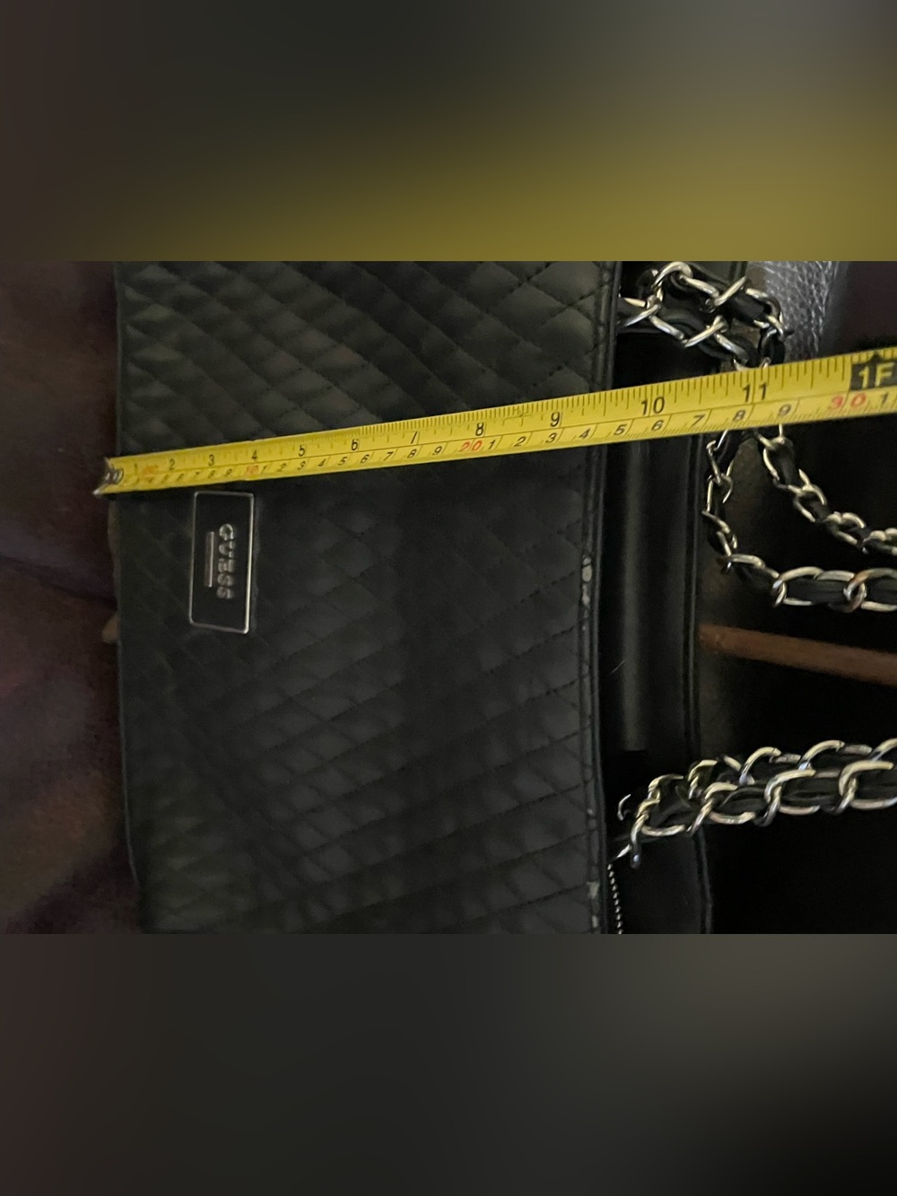 Guess Black Quilted Bag Purse - Picture 12 of 16